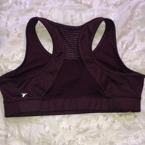 maroon old navy sports bra
